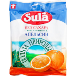 Фруктовые леденцы без сахара Sula с витамином С