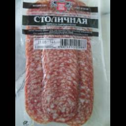 Колбаса сырокопченая в нарезке Велес Столичная