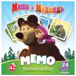 Настольная игра "Оригами" Мемо Маша и медведь
